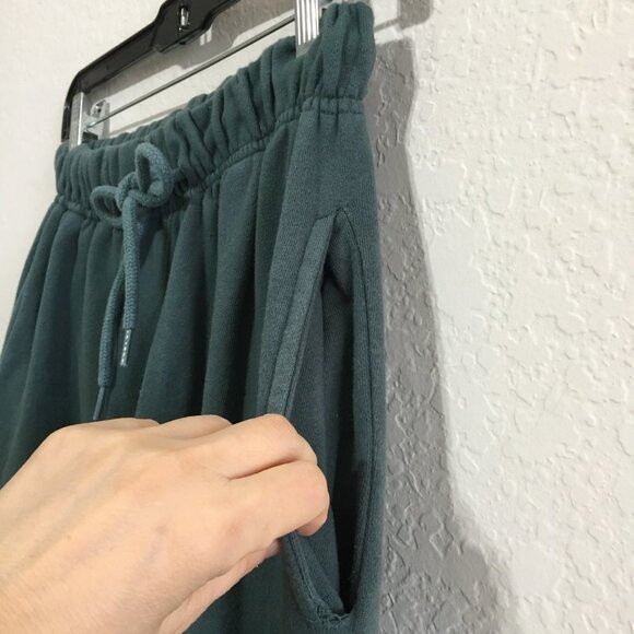 Korean Fashion Sweatpants Jogger Womens Medium Wide Hips High Rise Green - Picture 3 of 13